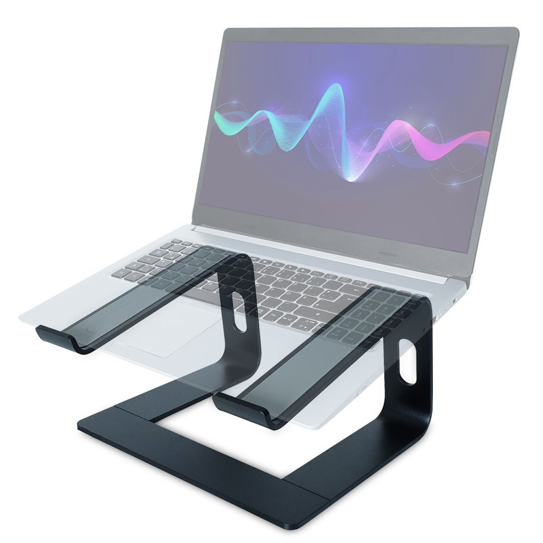 keepdrum Laptop-Ständer keepdrum RS102BK Laptopständer Schwarz, (bis 20 Zoll, 1 Stück, Universal Laptopständer)