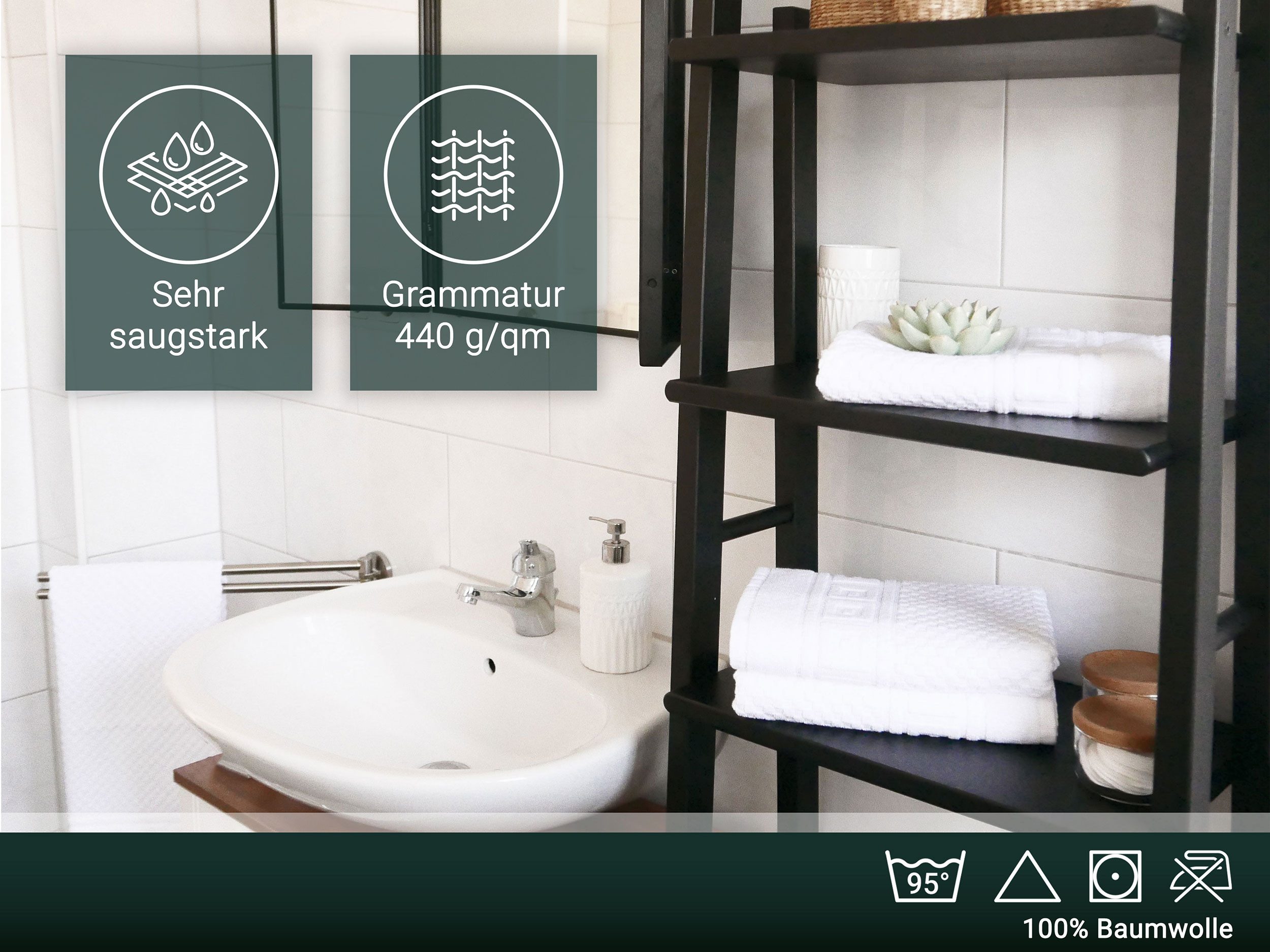 ZOLLNER Handtücher, Frottier (10-St), 50 x 100 cm, 100% Baumwolle, vom Hote günstig online kaufen