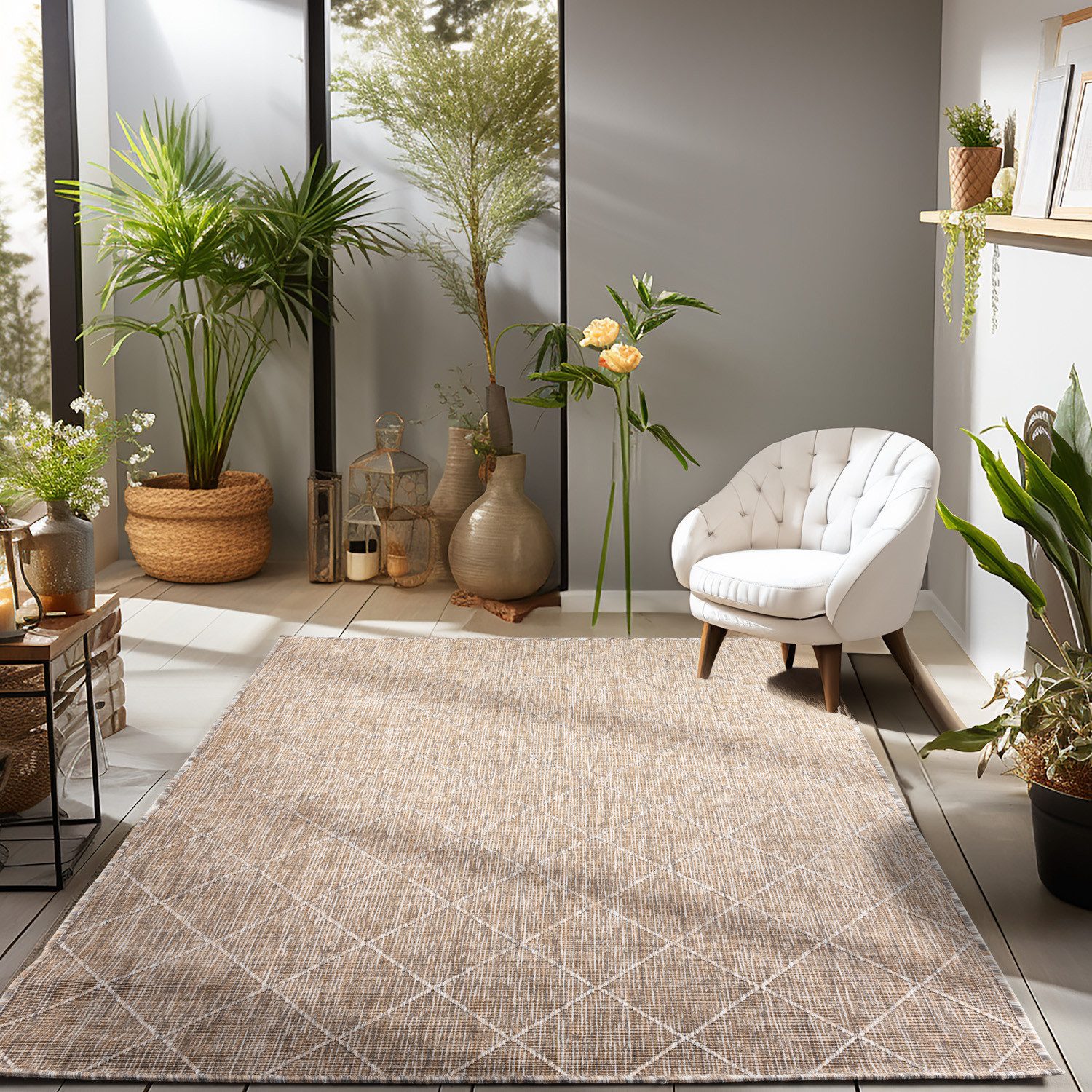 Carpettex Outdoorteppich Rauten Design, Läufer, Höhe: günstig online kaufen
