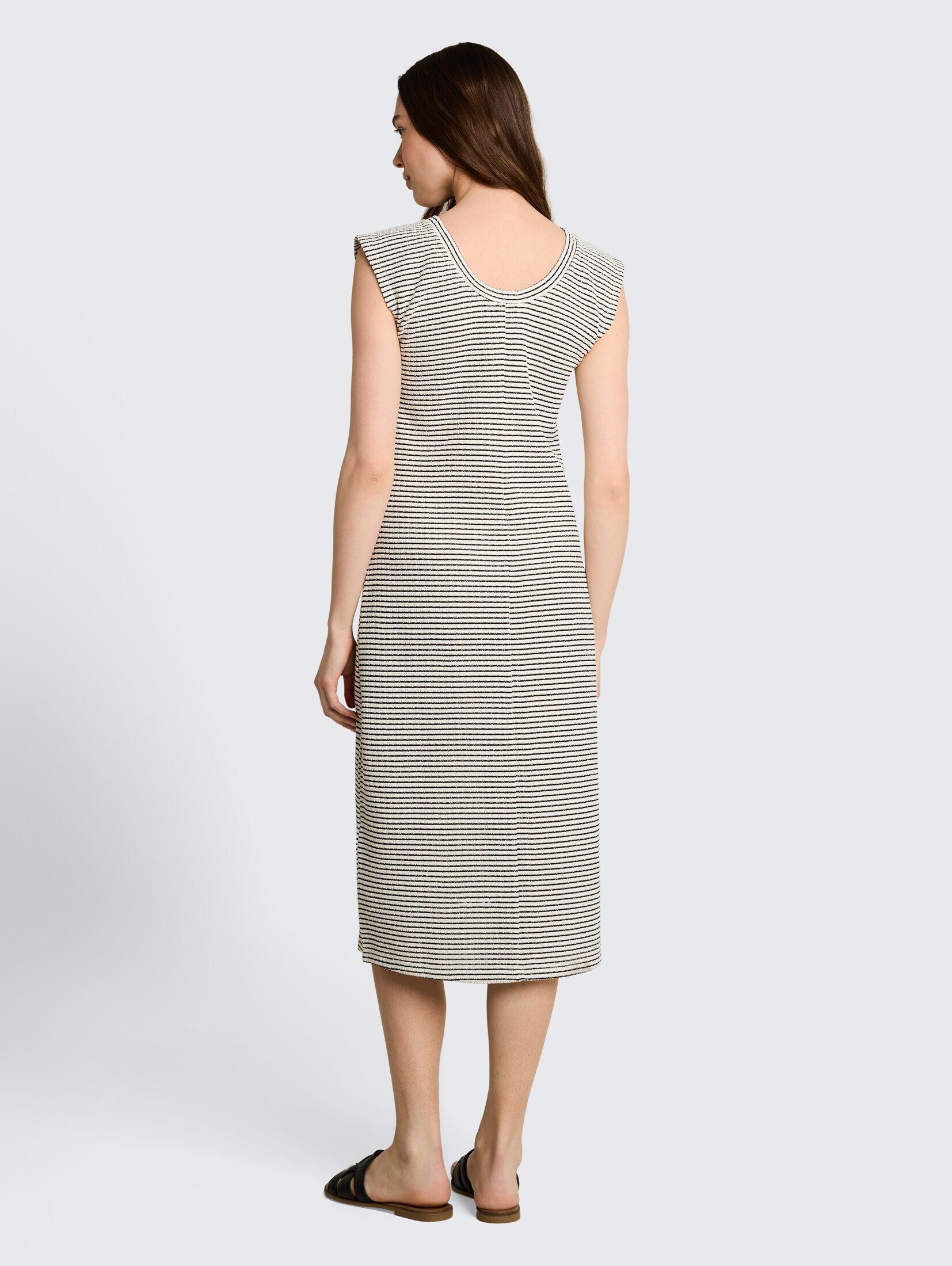 TOM TAILOR Denim Sommerkleid Kleider & Jumpsuits Fitted Jacquard Midi-Kleid