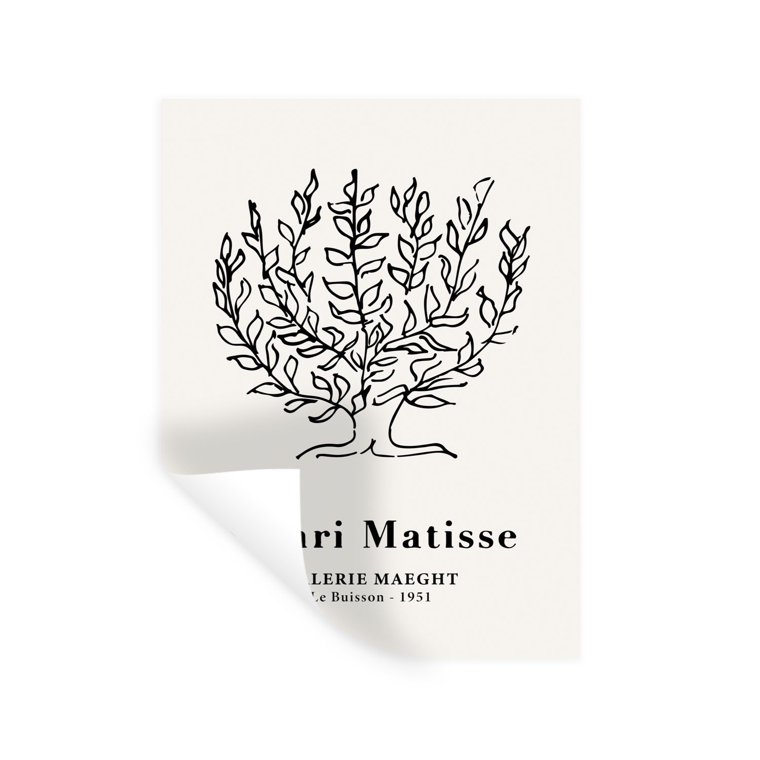 MuchoWow Wandsticker Matisse - Baum - Natur - Alte Meister (1 St), Wandaufkleber, Wandtattoo, Selbstklebend, Wohnzimmer, Schlafzimmer