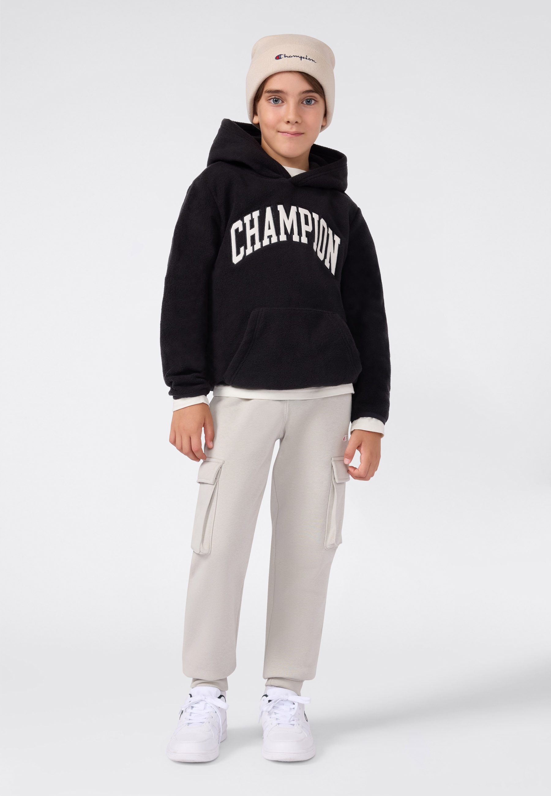 Champion Strickfleece-Pullover Polar Hoodie Large Logo