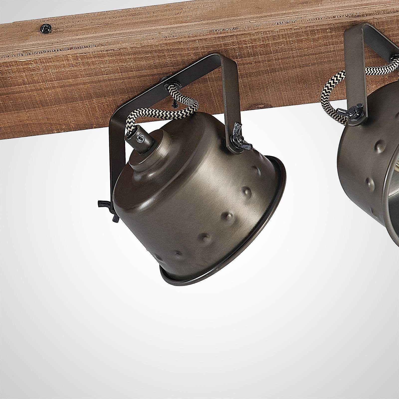 Lindby Deckenstrahler Rubinjo, Metall, Schwarz IP20, 4 x 35 W