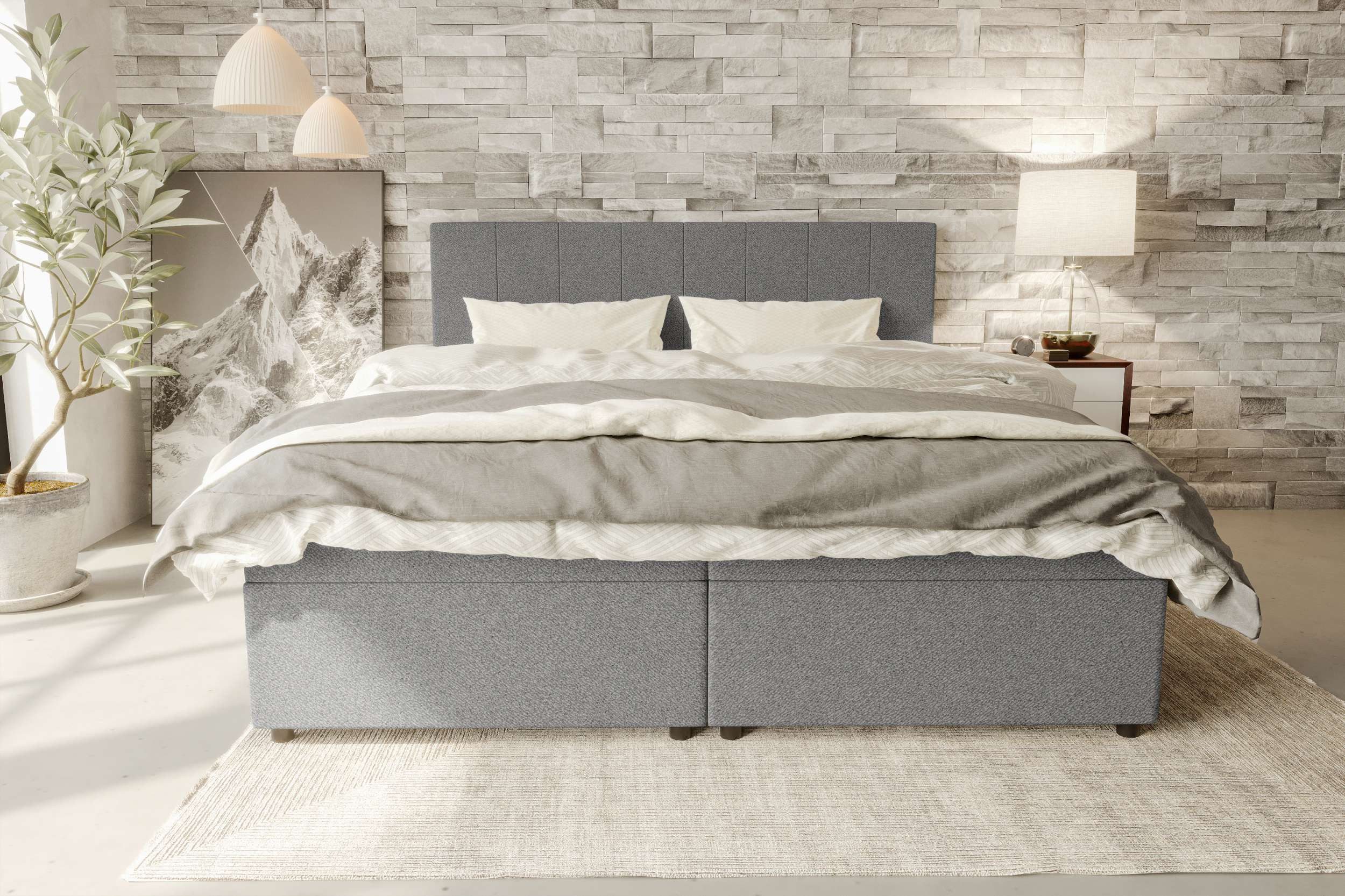 99rooms Boxspringbett Kira (Schlafzimmerbett, Bett), 140/160/180/200x200 cm günstig online kaufen