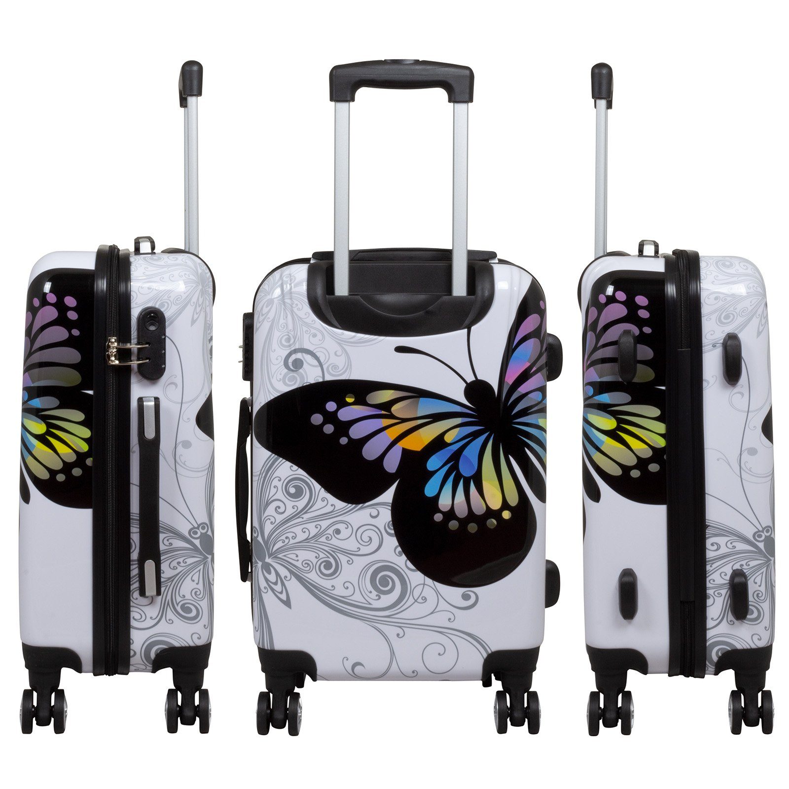 Trendyshop365 Hartschalen-Trolley Butterfly, bunter Koffer mit Schmetterlin günstig online kaufen