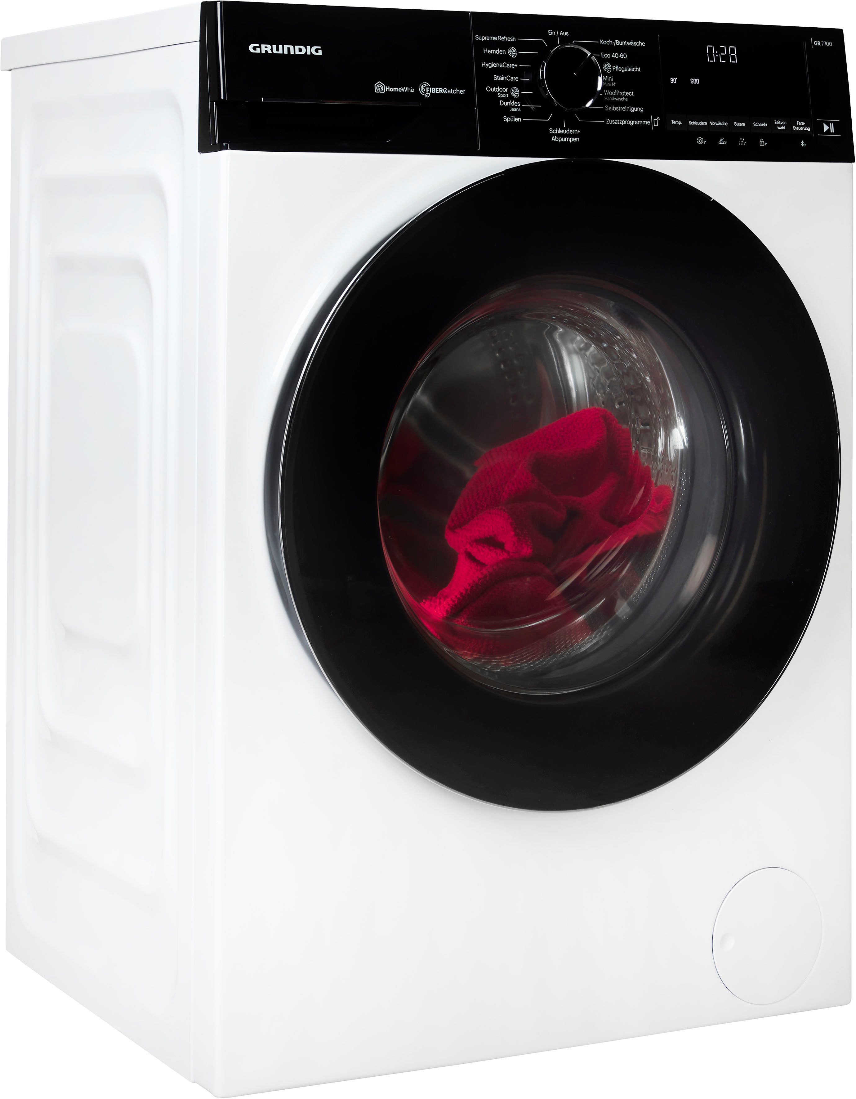 Grundig Waschmaschine GW7P58410W 7178579500, 8 kg, 1400 U/min, Schontrommel – besonders schonendes Trocknen