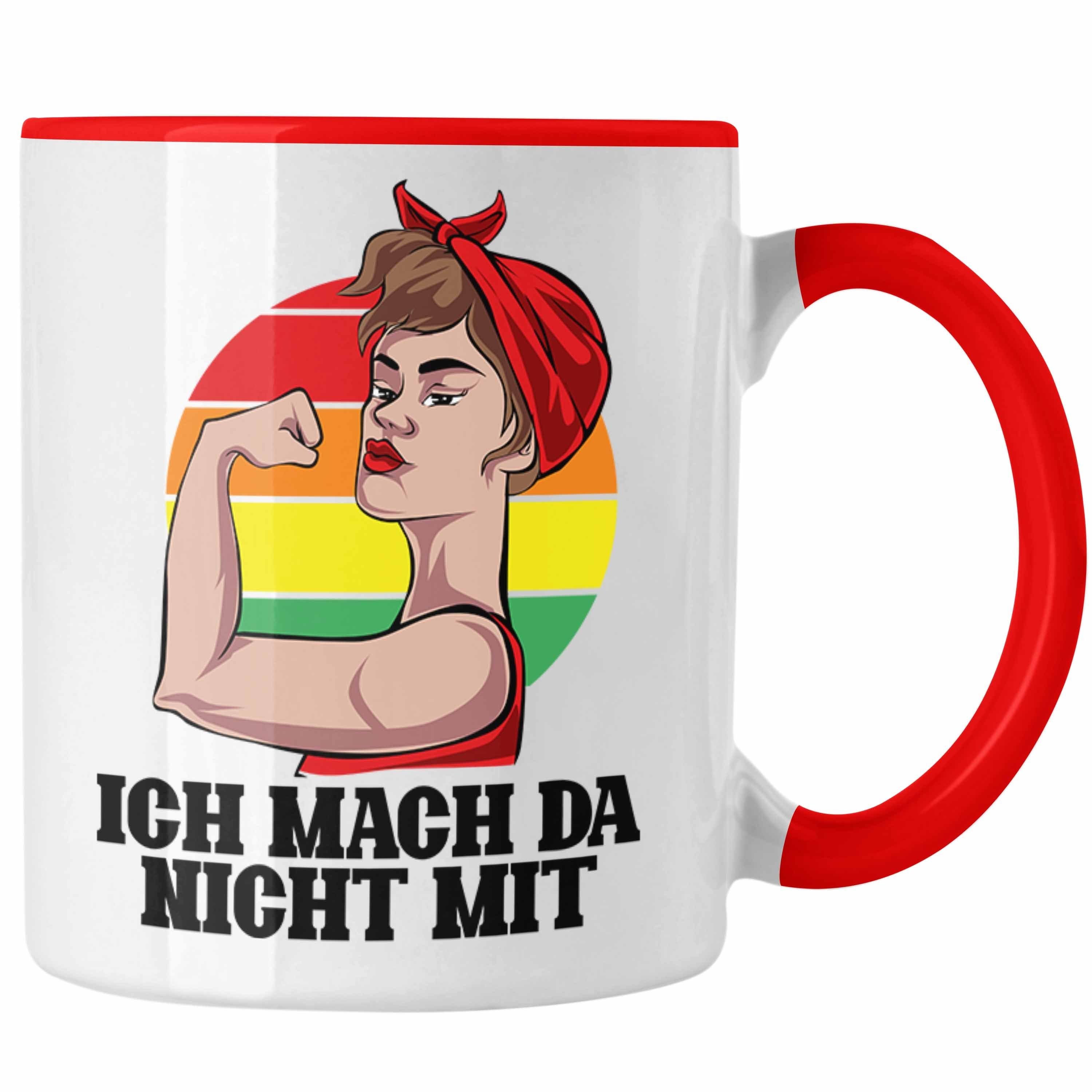 Trendation Tasse Lustige Feministen Tasse Geschenk für starke Frauen Frauenpower Femini