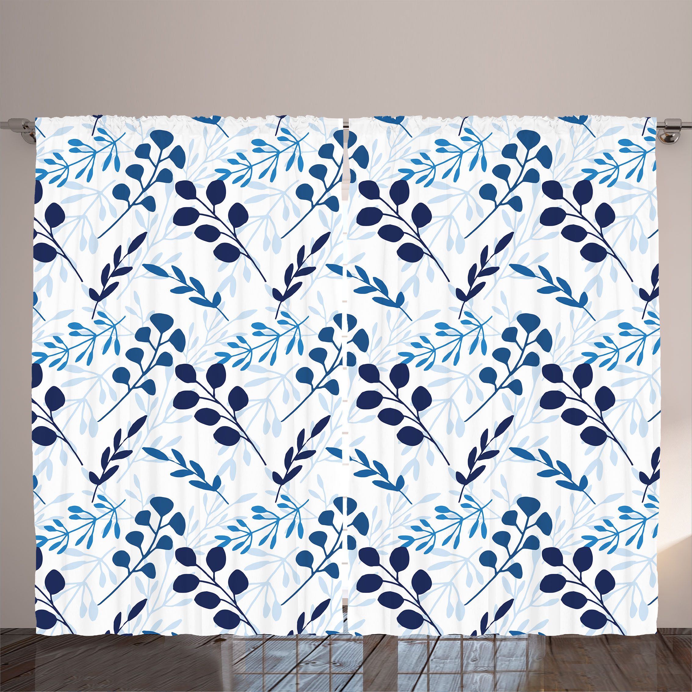 Gardine Gardinen mit Schlaufen und Haken 140 cm x 2 Vorhangbahnen