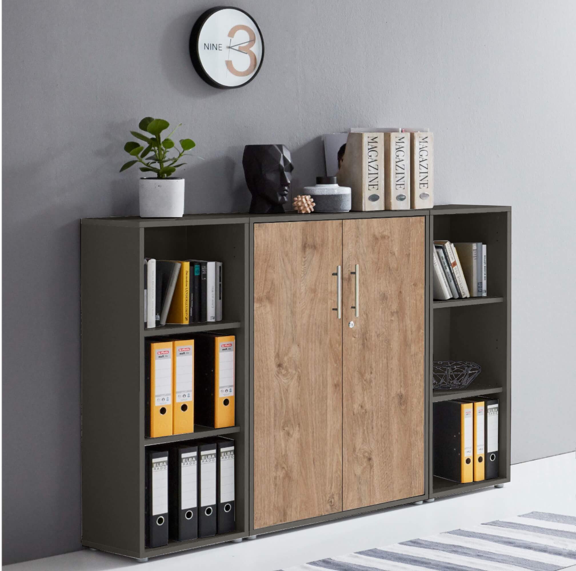 moebel-dich-auf Aktenschrank OFFICE EDITION (Set 2, abschließbar, Metallgri günstig online kaufen