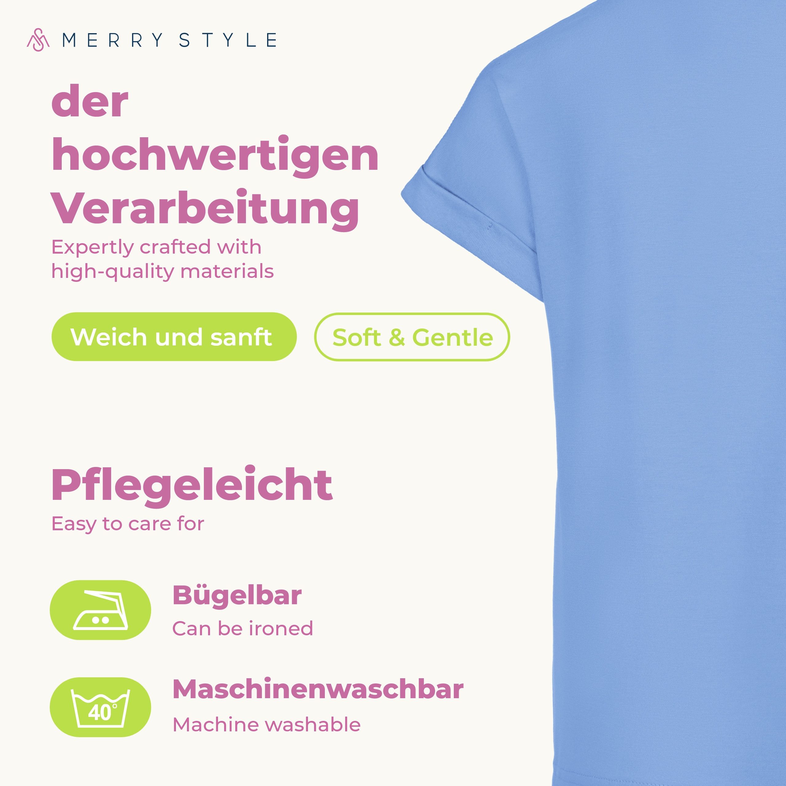 Merry Style T-Shirt für Mädchen aus weicher Baumwolle MS-468 (1-tlg) – Bild 3 von 5