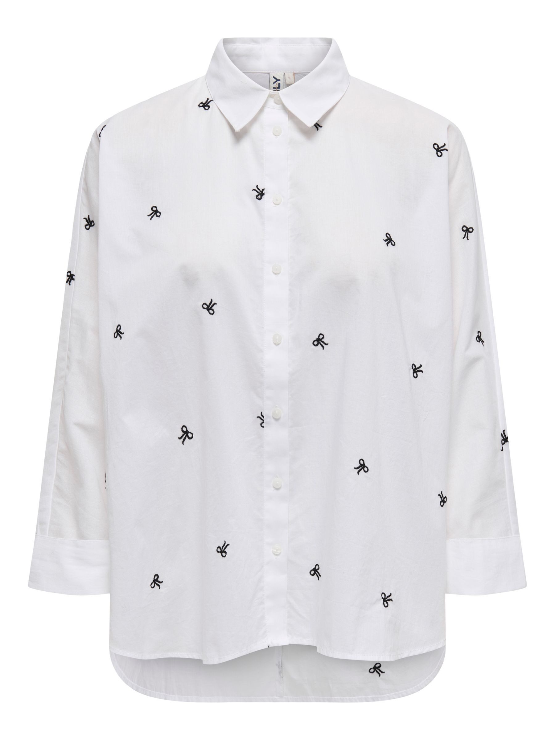 ONLY Blusenshirt Hemdkragen Box Fit Manschetten Knopfleiste ONLNEW LINA GRA günstig online kaufen