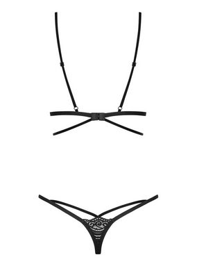 Obsessive Set: Bügel-BH Dessous-Set Diyosa schwarz BH + Slip Reizwäsche (Set)