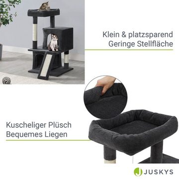 Juskys Kratzbaum Kimmy, 49x46x91 cm, Sisal-Stämme, Spielseil mit Kugel und Maus