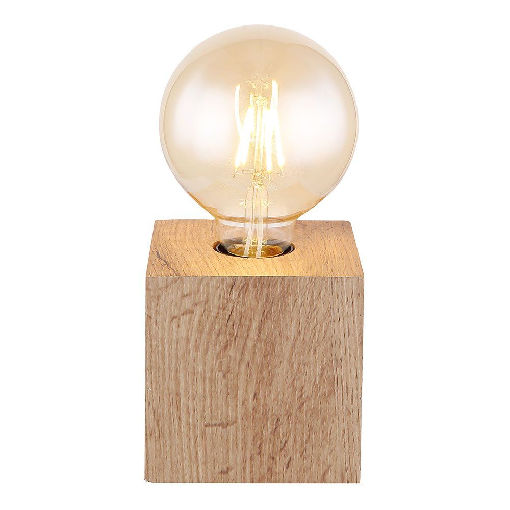 Tischlampe Leuchtmittel Leselampe Schlafzimmer Tischleuchte Holz MDF inklusive, nicht Schreibtischlampe, etc-shop