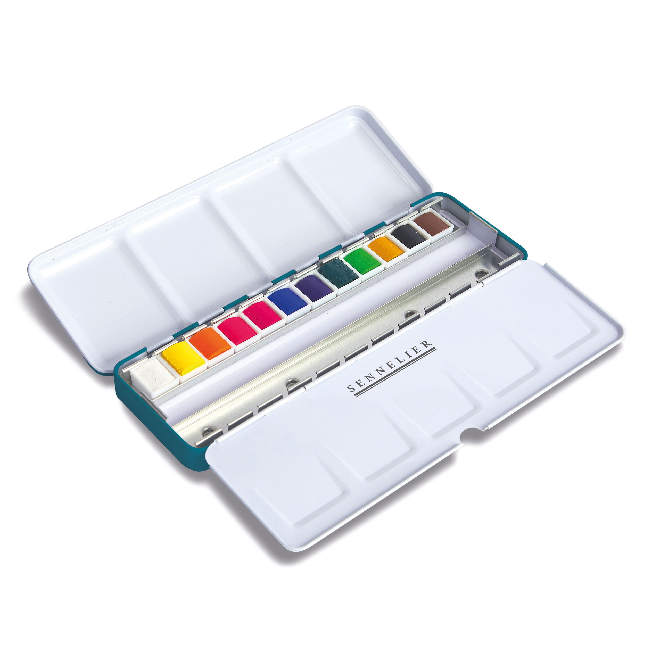 SENNELIER Aquarellfarbe La Petite Metallkasten - 12 halbe Aquarell Näpfchen N131683.02