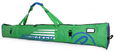 BRUBAKER Skitasche Carver Champion Ski Tasche - Grün (Skibag für Skier und Skistöcke, 1-tlg., reißfest und schnittfest), gepolsterter Skisack mit Zipperverschluss
