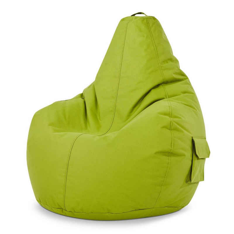 Green Bean Sitzsack »Cozy«, Sitzsack mit Rückenlehne 80x70x90cm - Gaming Chair mit 230L Füllung Kuschelig Weich Waschbar - Bean Bag Bodenkissen Lounge Sitzhocker Relax-Sessel Gamer Gamingstuhl