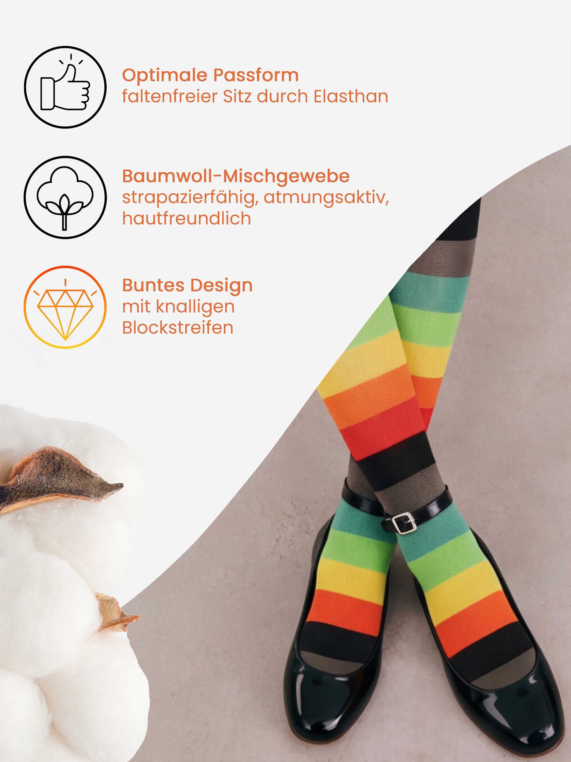 Cotton Prime® Kniestrümpfe Baumwollkniestrümpfe mit Streifen (3-Paar) in angenehmer Baumwollqualität – Bild 5 von 5