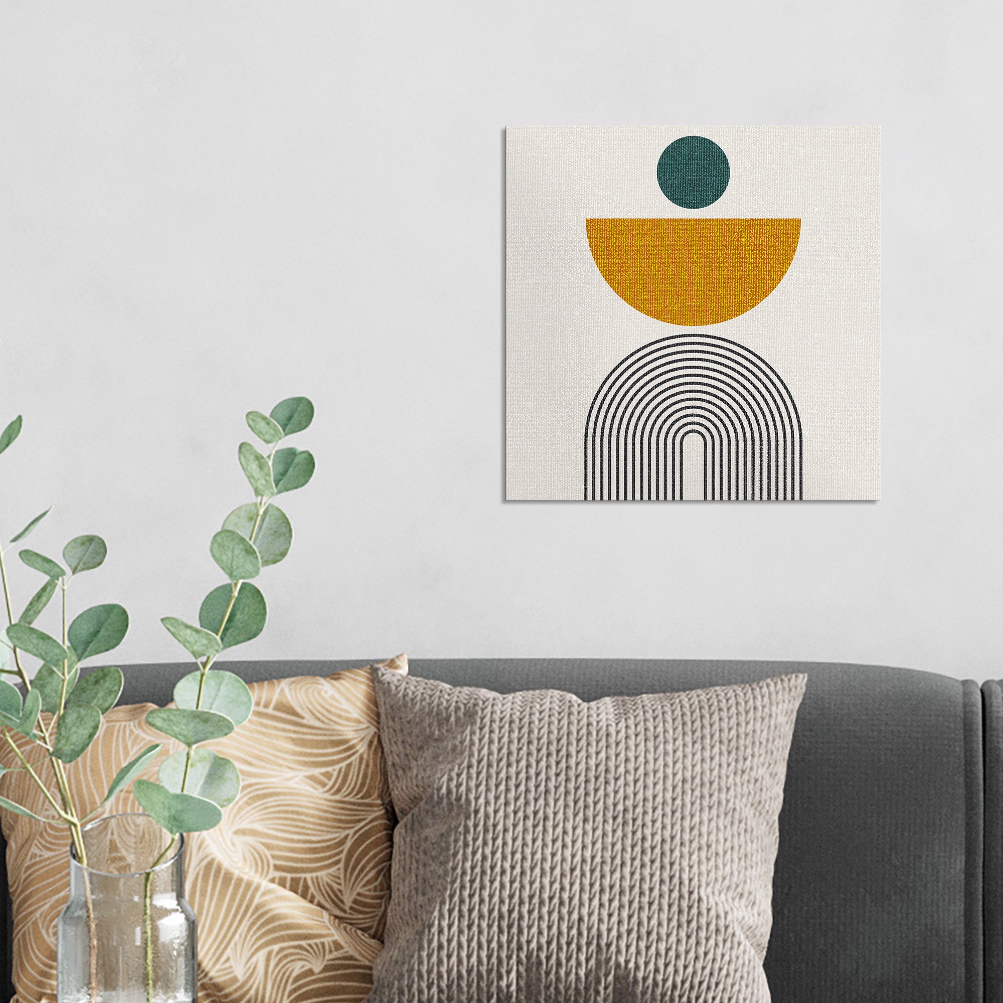 DEQOART Leinwandbild 'Kühne Simplizität', 'Kühne Simplizität', Hybrid Leinwand Bild Wandbild flach modern