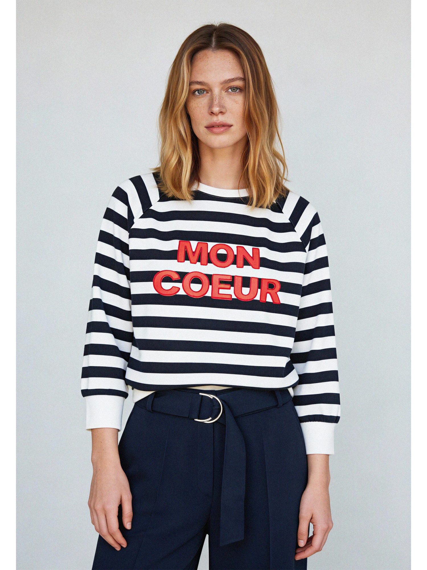 MORE&MORE Sweatshirt sportives 3/4 Arm Sweatshirt, gestreift günstig online kaufen