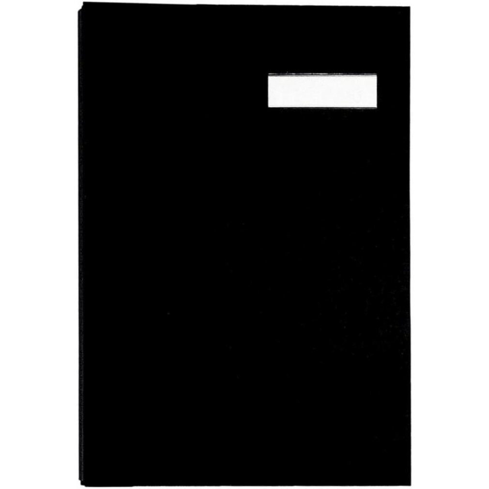 Fächermappe Unterschriftsmappe 20-tlg Leineneinband schwarz Blauer Engel