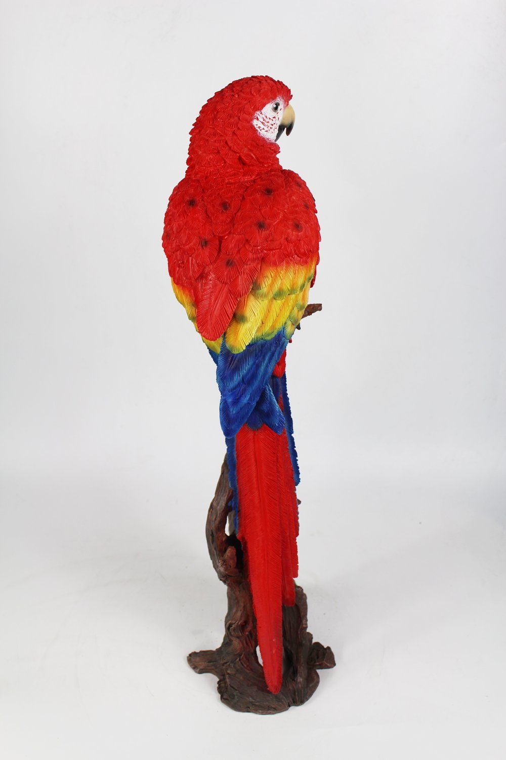 66cm Tierfigur Ara echt Papagei Gartenfigur wie Dekofigur, Arnusa