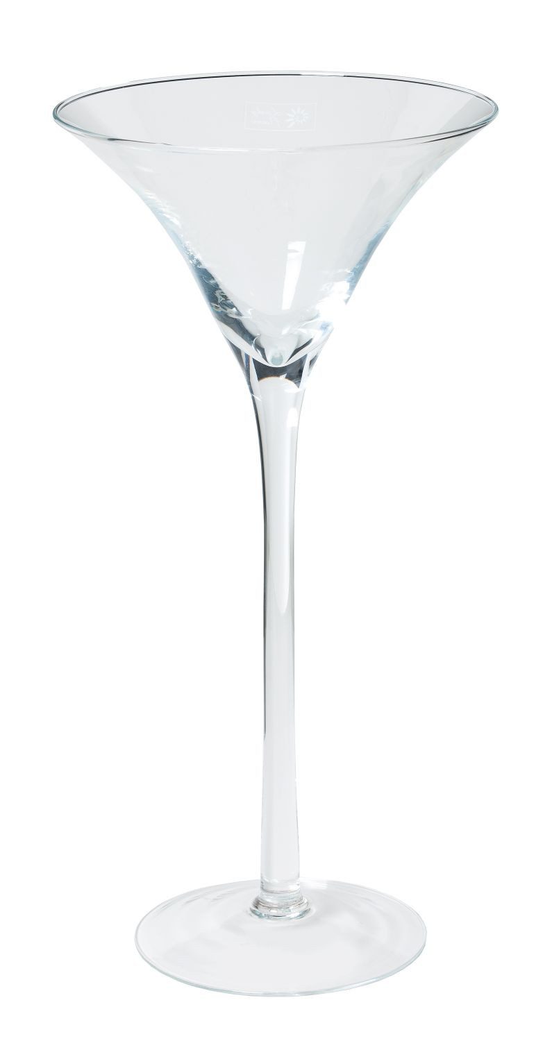 INNA-Glas Cocktailglas Martiniglas Ivana auf Standfuß, Trichter - rund, klar, 50cm, Ø 25,5cm, Glas