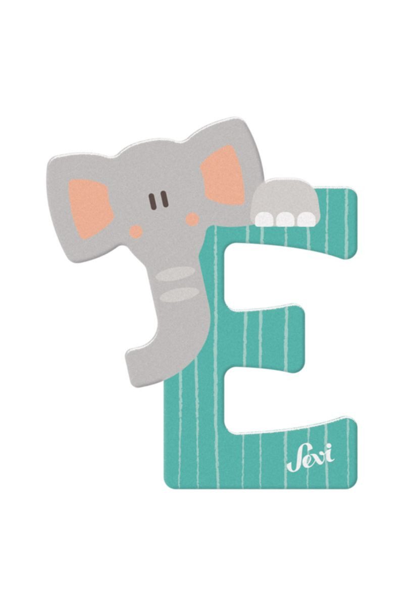 Sevi Deko-Buchstaben Sevi Buchstabe E Elefant, blau