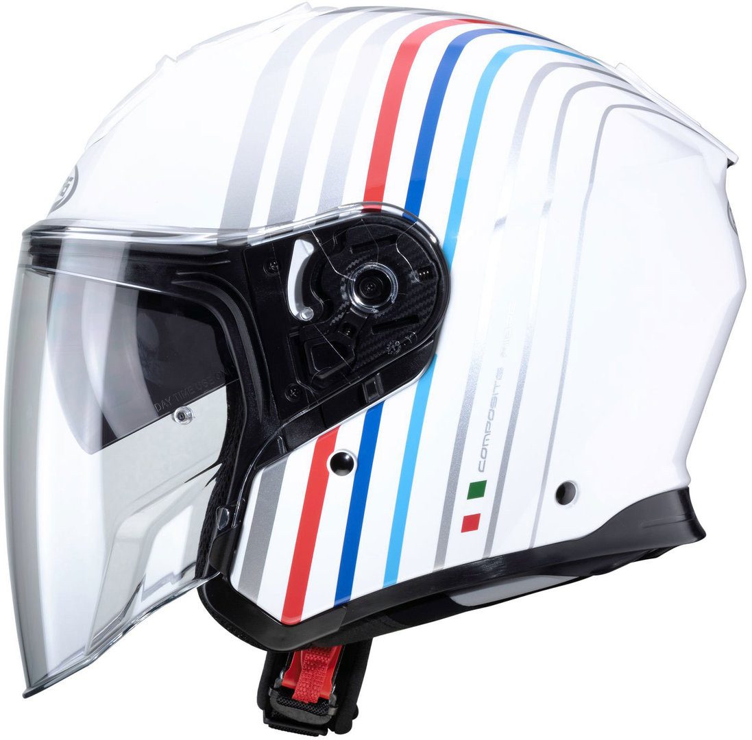 Caberg Motorradhelm Flyon Bakari Jethelm, Vorbereitet Für Kommunikationssystem,integriertes Sonnenvisier