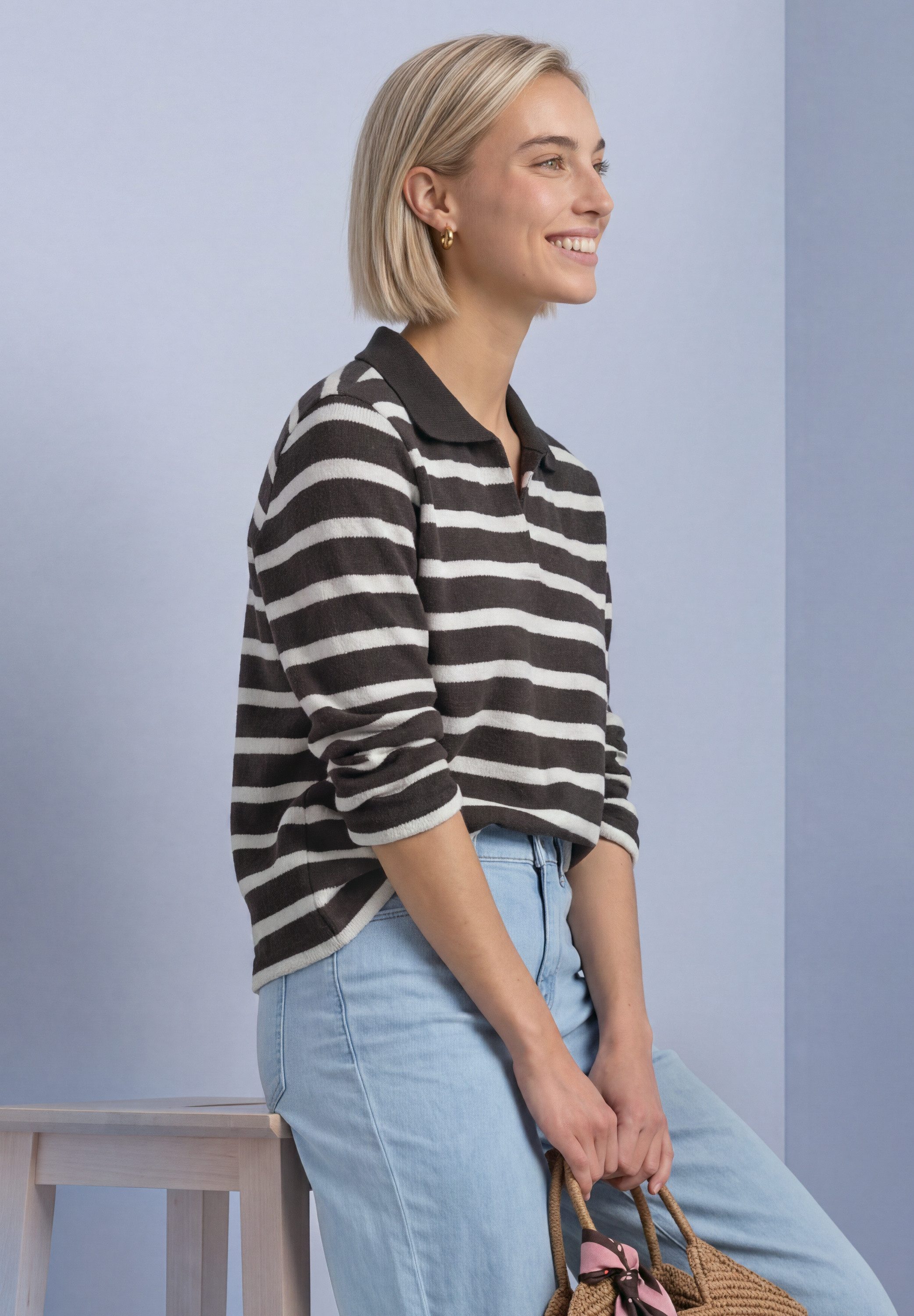 STREET ONE Poloshirt mit Streifenmuster – Bild 2 von 5