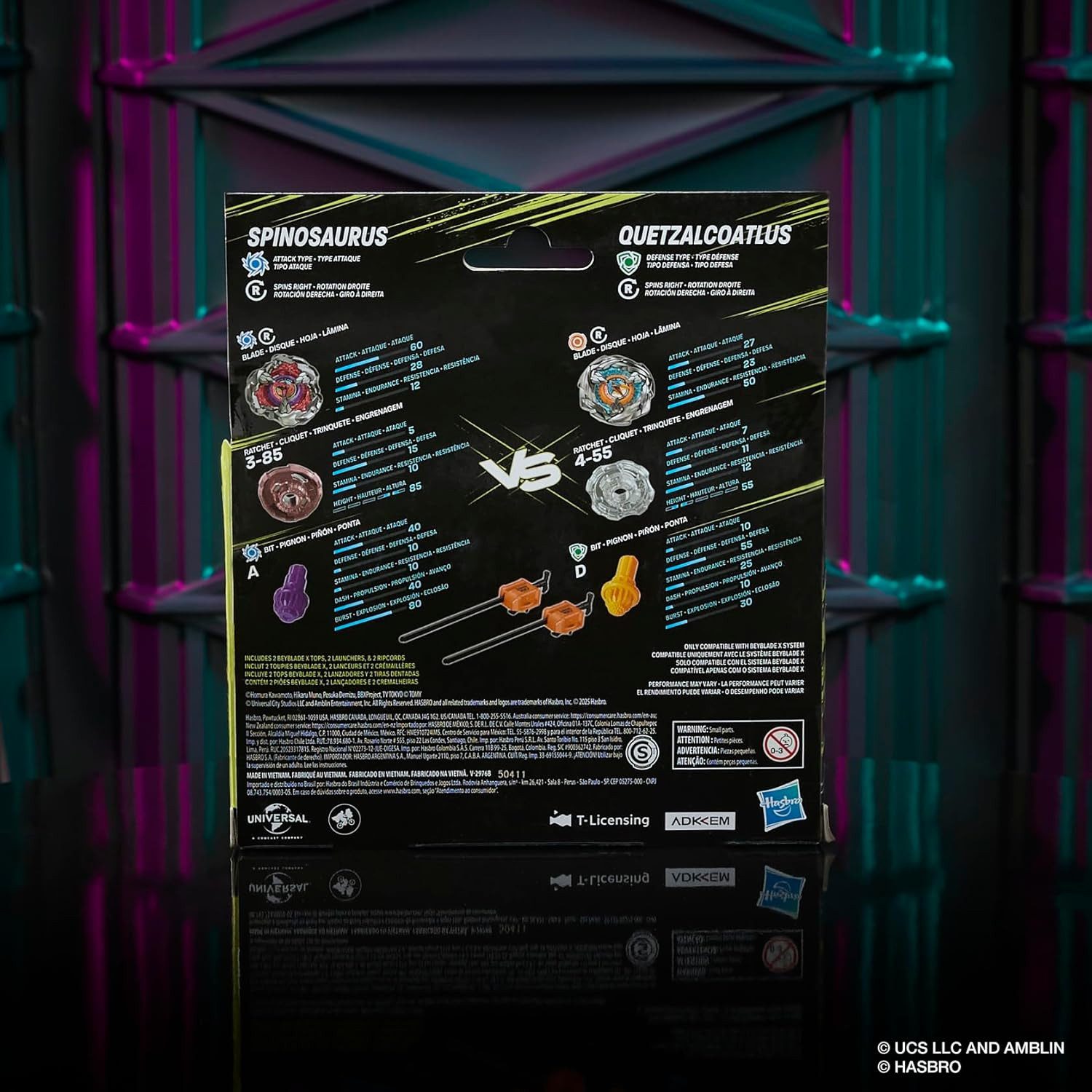 Hasbro Speed-Kreisel Hasbro Beyblade X Jurassic World Collab Spinosaurus vs. Quetzalcoatlus