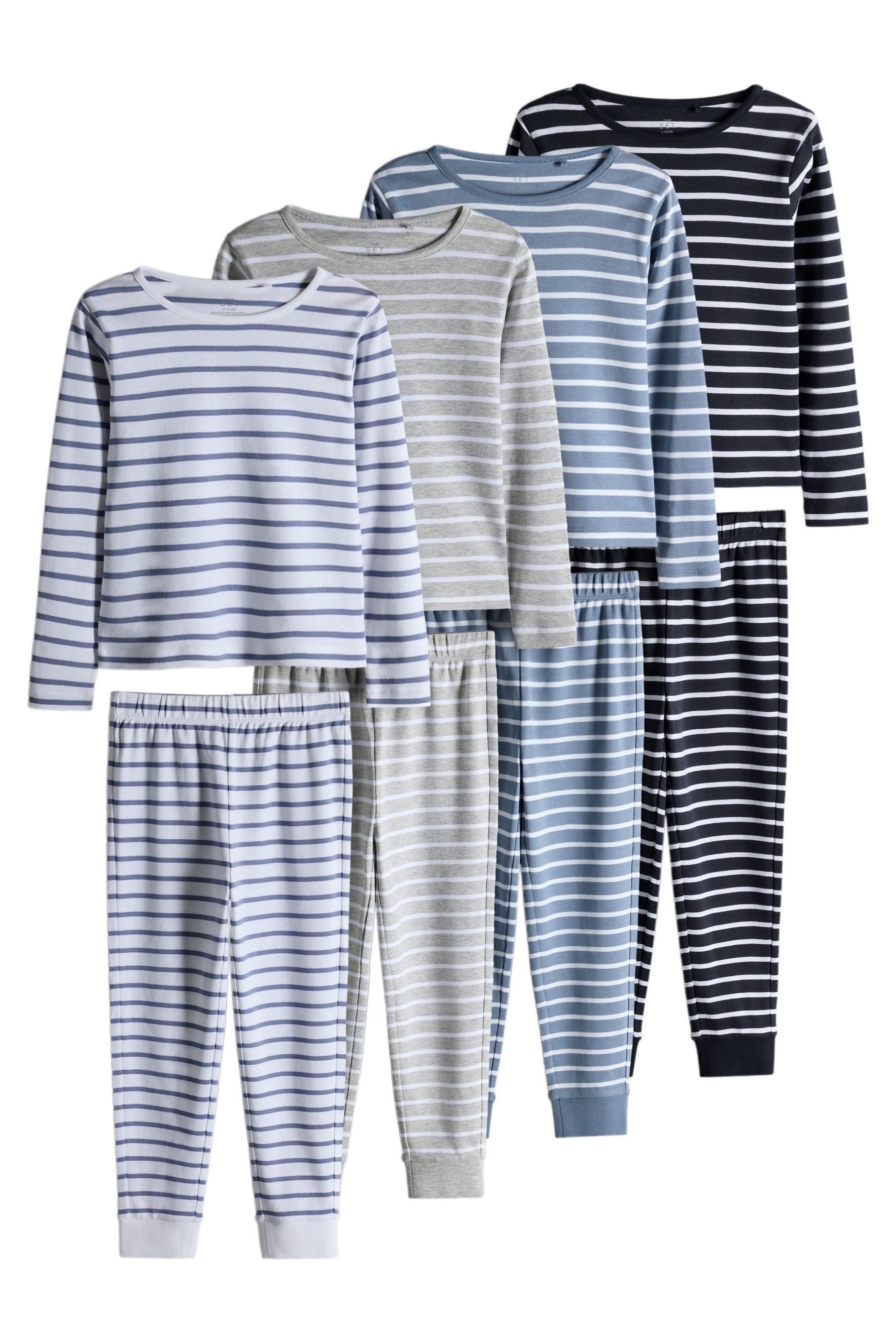 The Set Pyjama The Set Schlafanzüge im Snuggle Fit, 4er-Pack (8 tlg)