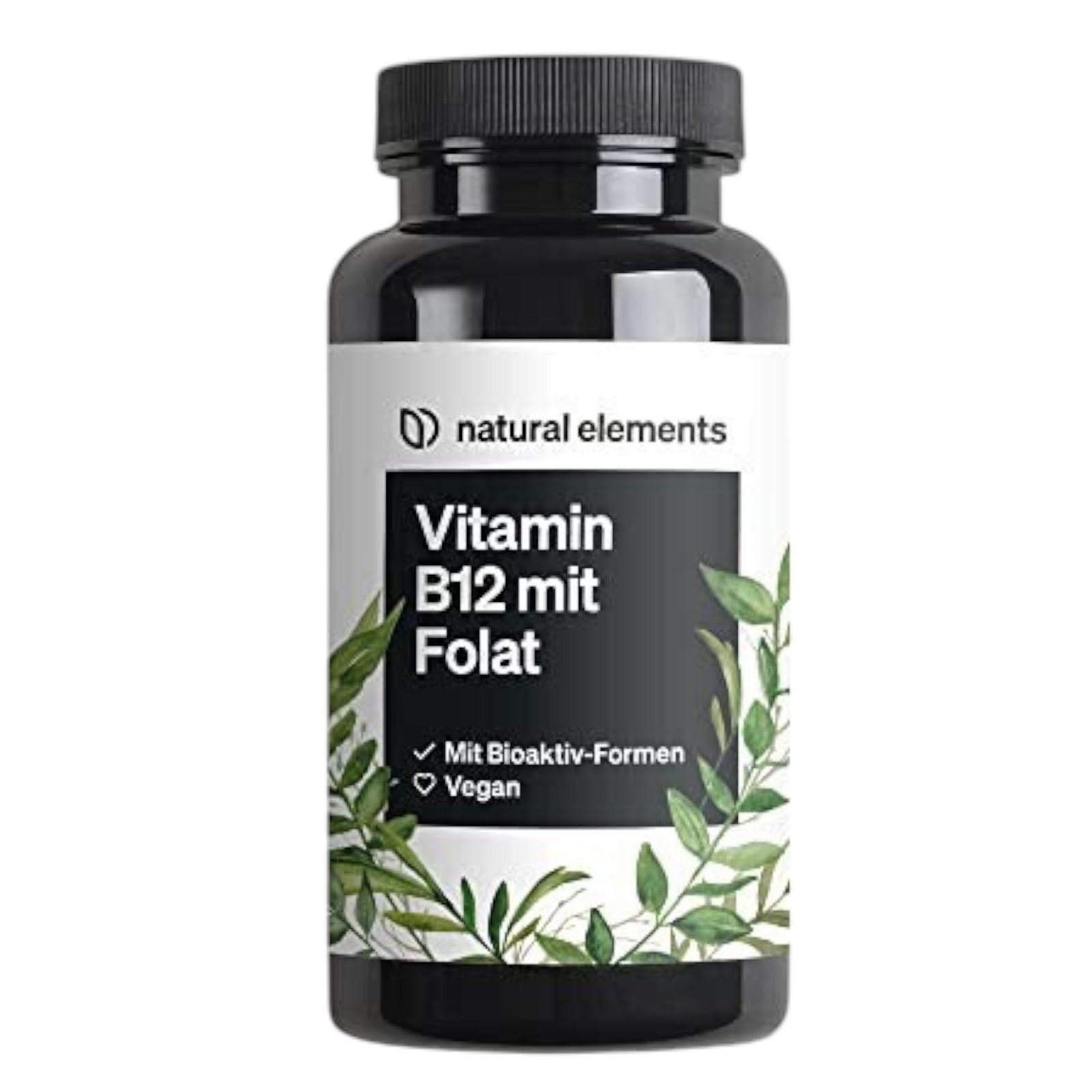 natural elements Vitamin B12 mit Folat Tabletten (180 Stk) Kapseln