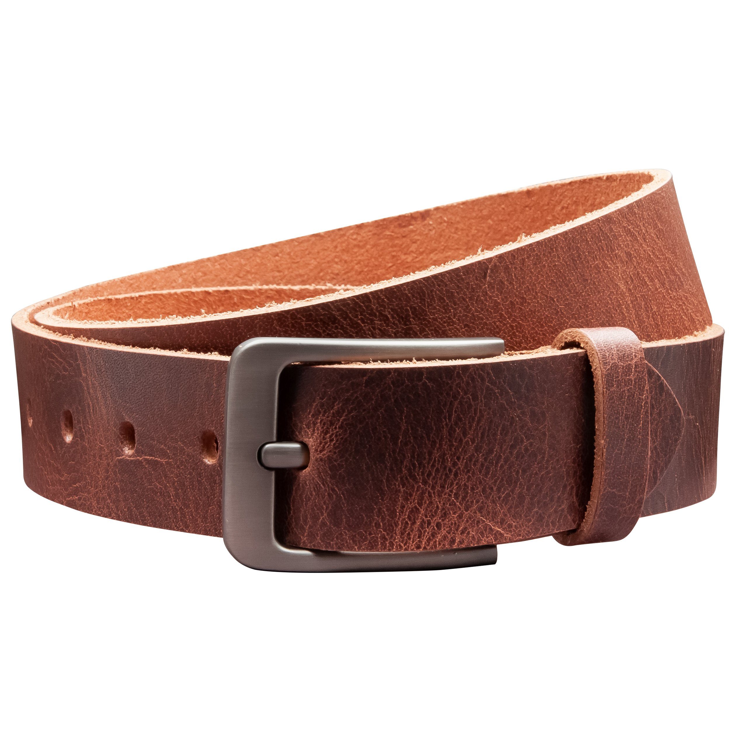 COLOGNEBELT Ledergürtel OM565-RL-Dunkelbraun MADE IN GERMANY, Dunkelbraun K günstig online kaufen