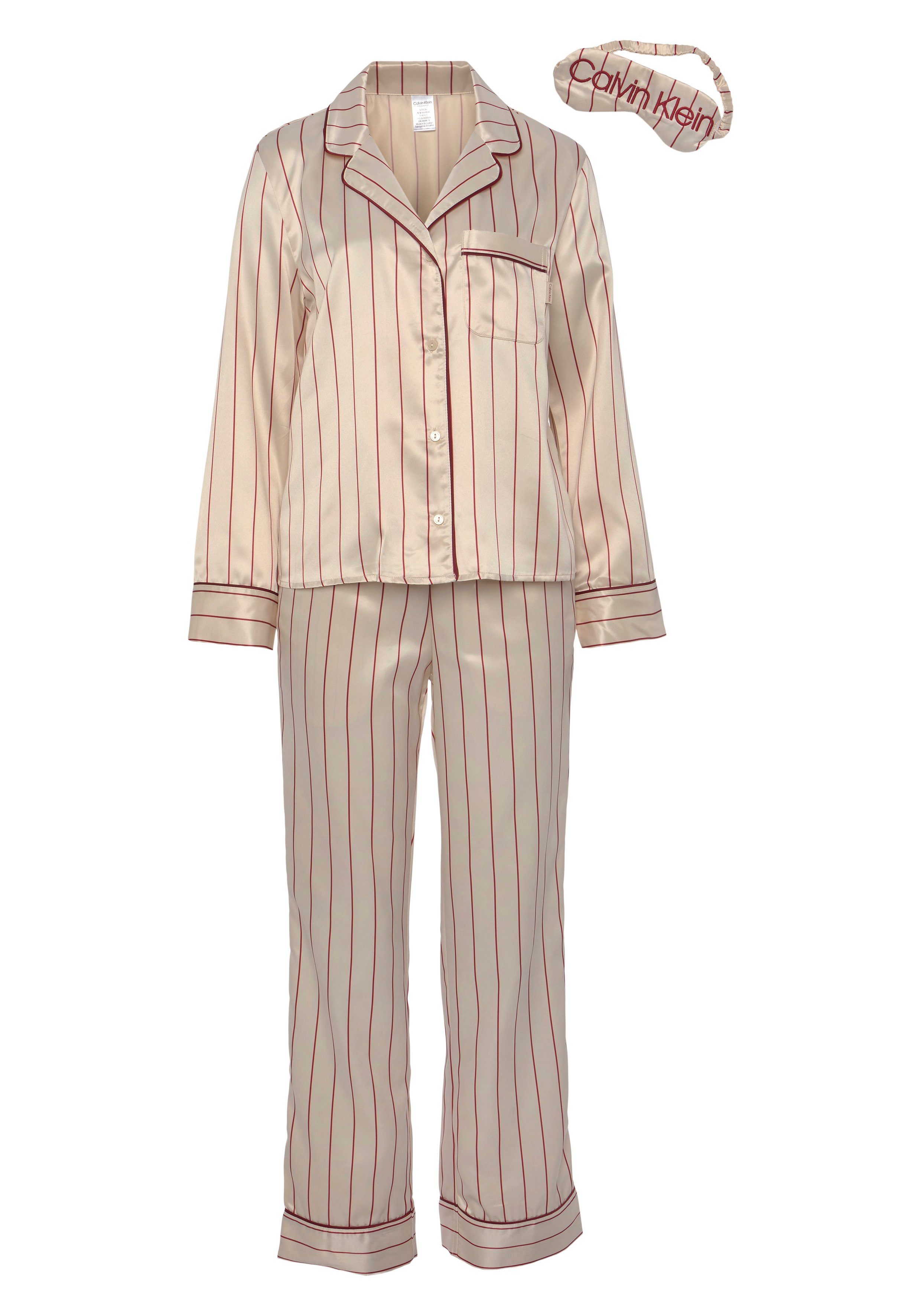 Calvin Klein Underwear im 3 Pyjama PANT Set & Stück) Schlafmaske L/S Pyjama SET (Set