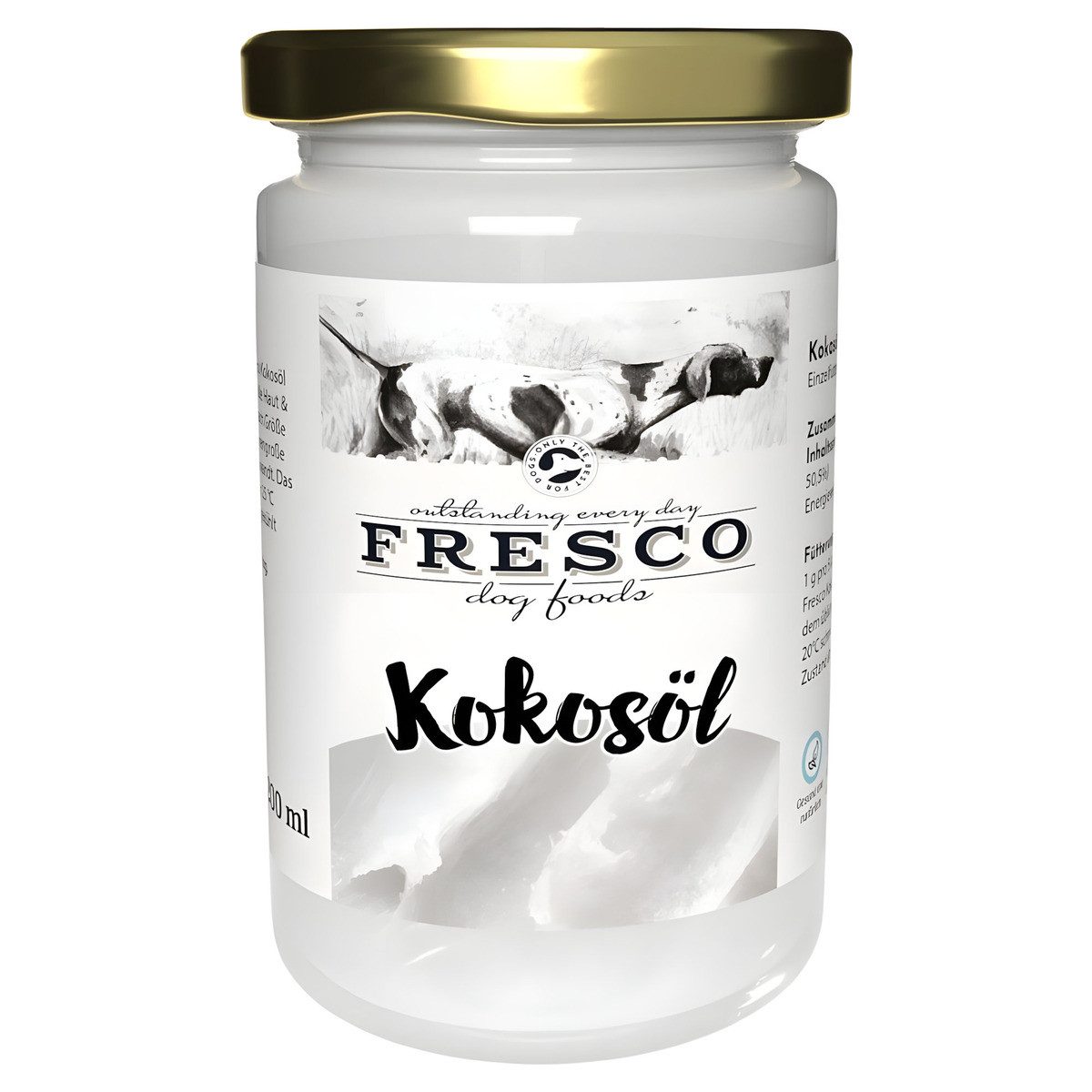 Fresco Kokosöl in Bioqualität, Trockenfutter für: Hund