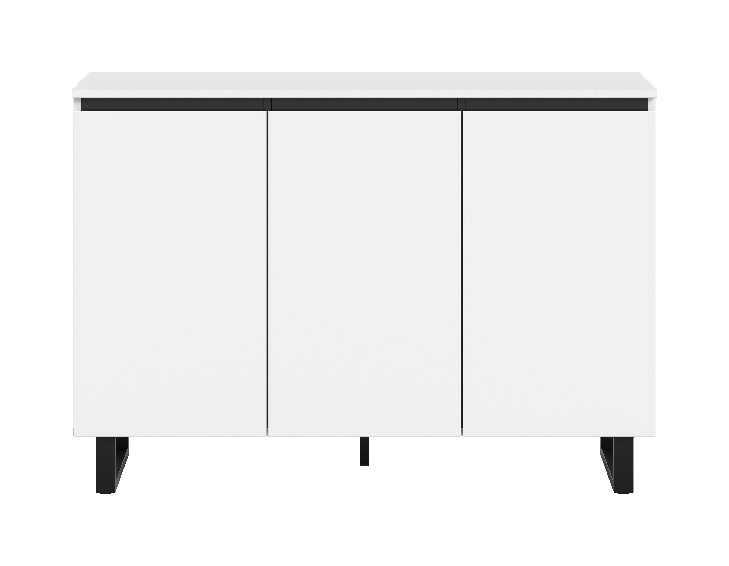 xonox.home Sideboard Tomasa, weiß Melamin Melamin beschichtet modern 120x84x36 cm