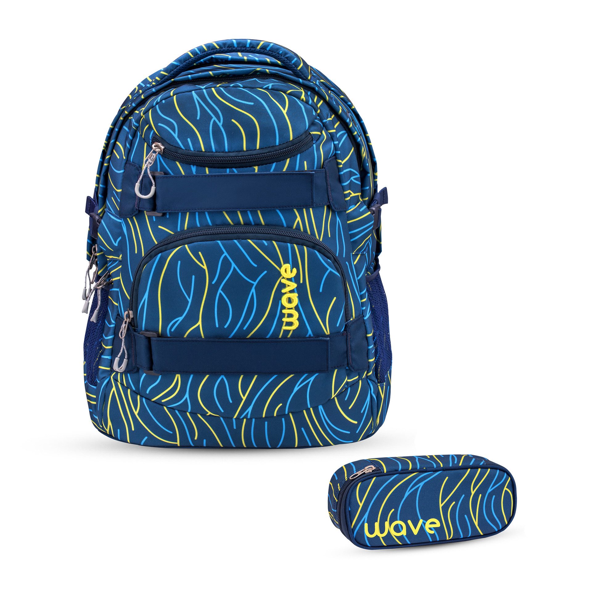 Wave Schulrucksack Wave Infinity Schulrucksack Set 2 tlg. - Yellow Lines