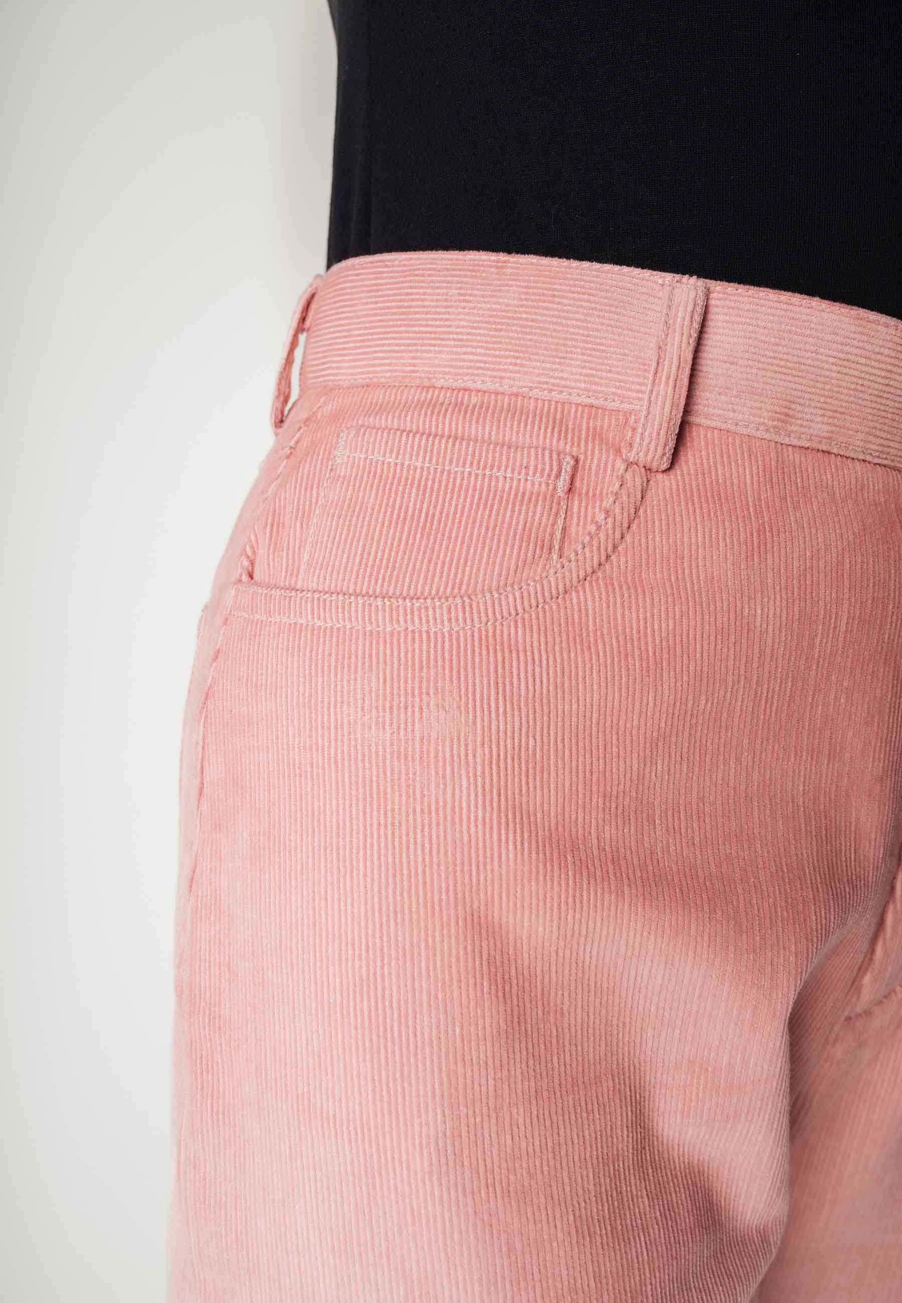 MELA Cordhose Cord Hose mit hohem Bund und weitem Bein Style OORJA