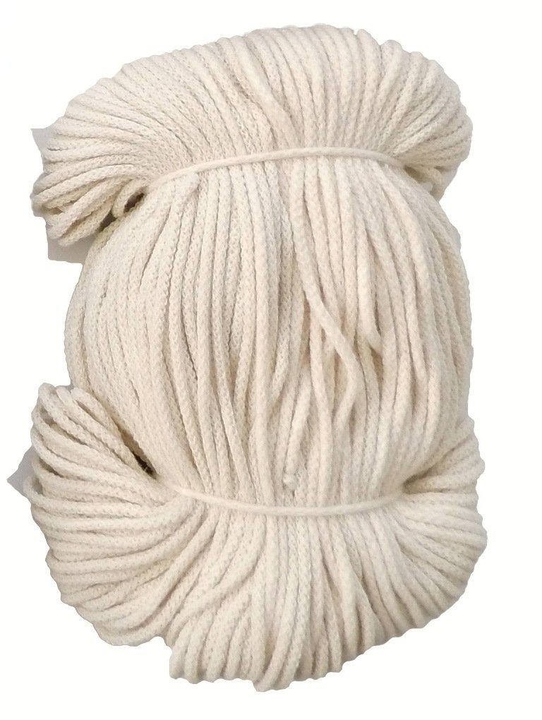 Mississhop Kordel 100 m / Ø 5 mm / Ø 3 mm Baumwollkordel Seil Kordel 100 % Baumwolle