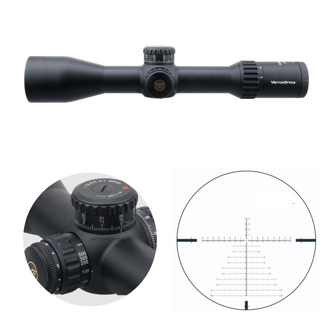 Vector Optics Vector Optics SCFF-28 Continental x6 3-18x50 VCT-34FFP Zielfernrohr (Ideal für Jagd, Sport und Airsoft)