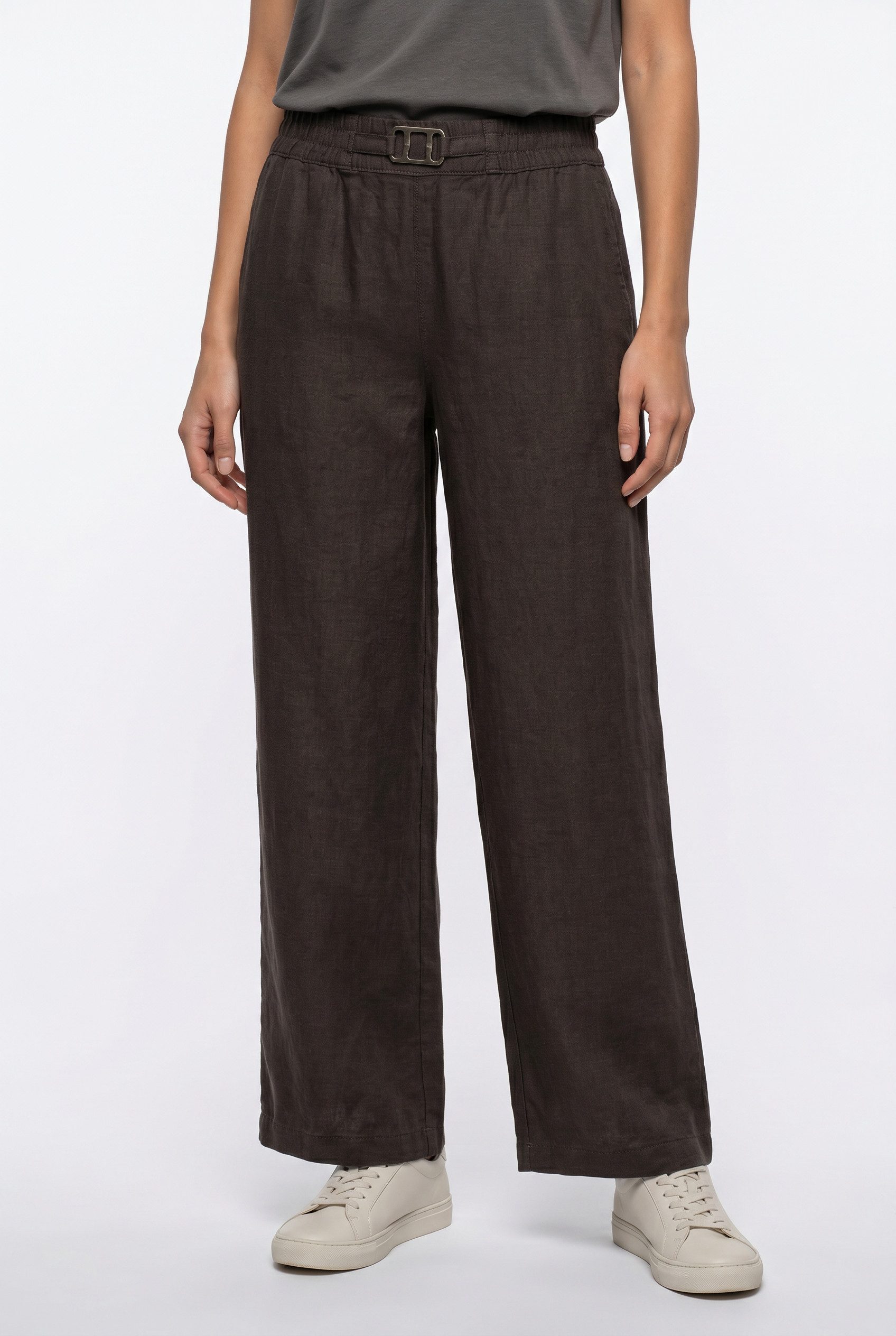 STREET ONE Stoffhose Style Emee Leinenhose mit Schnallendetail