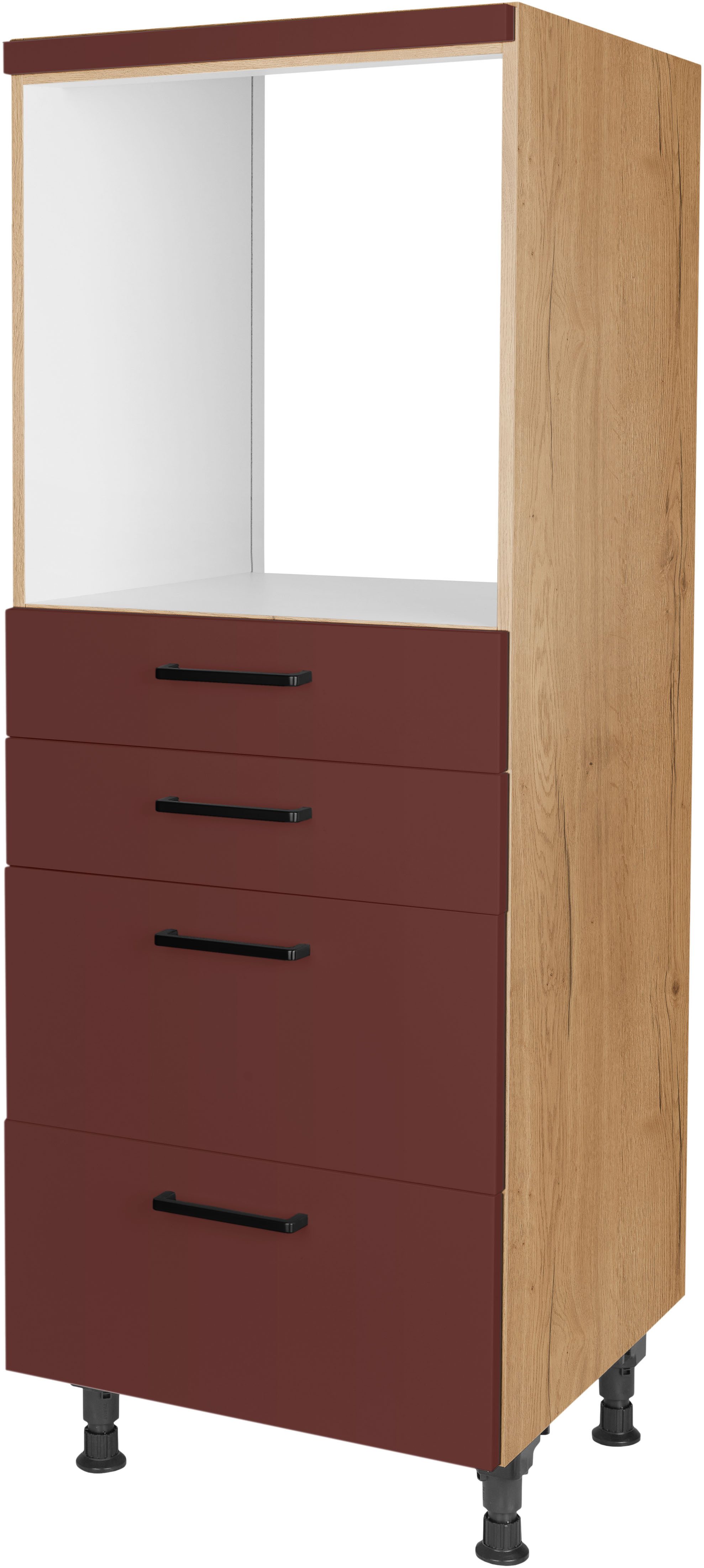 nobilia® Herdumbauschrank "Easytouch", mit Schubkästen und Auszügen, vormontiert, Breite/Höhe: 60/167,8 cm