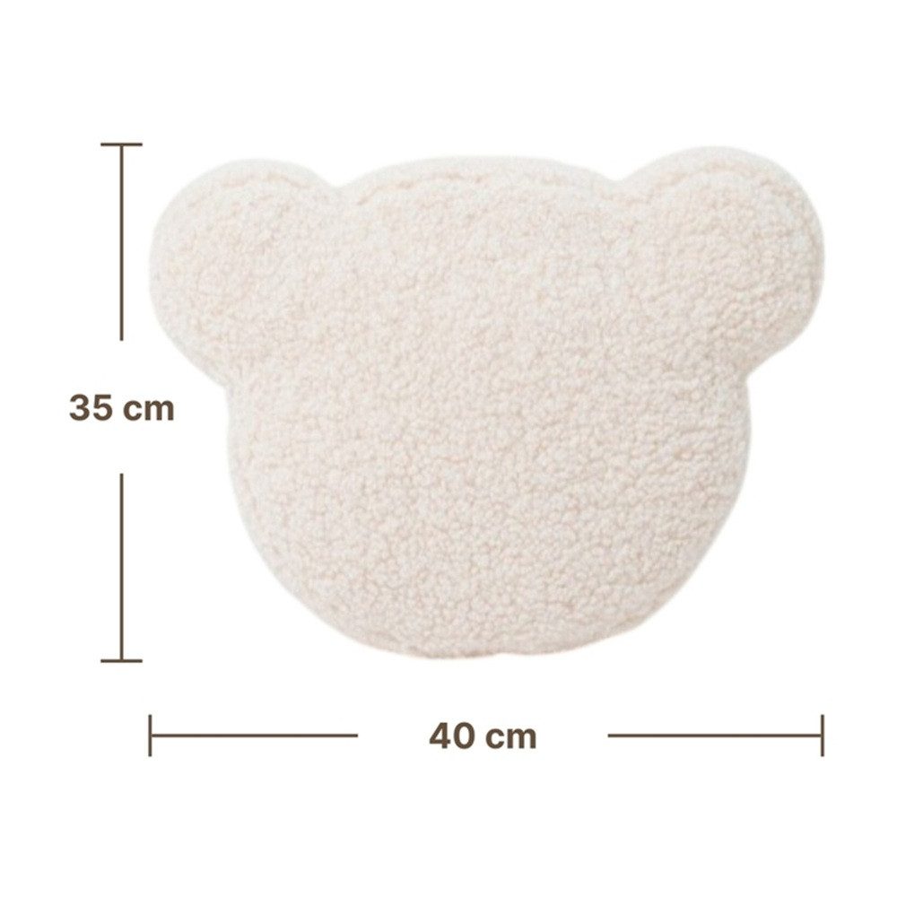 Zayno Babykissen Kuschelkissen "Pauli" aus Teddyfell in Bärenoptik, Atmungsaktiv und wärmeregulierend