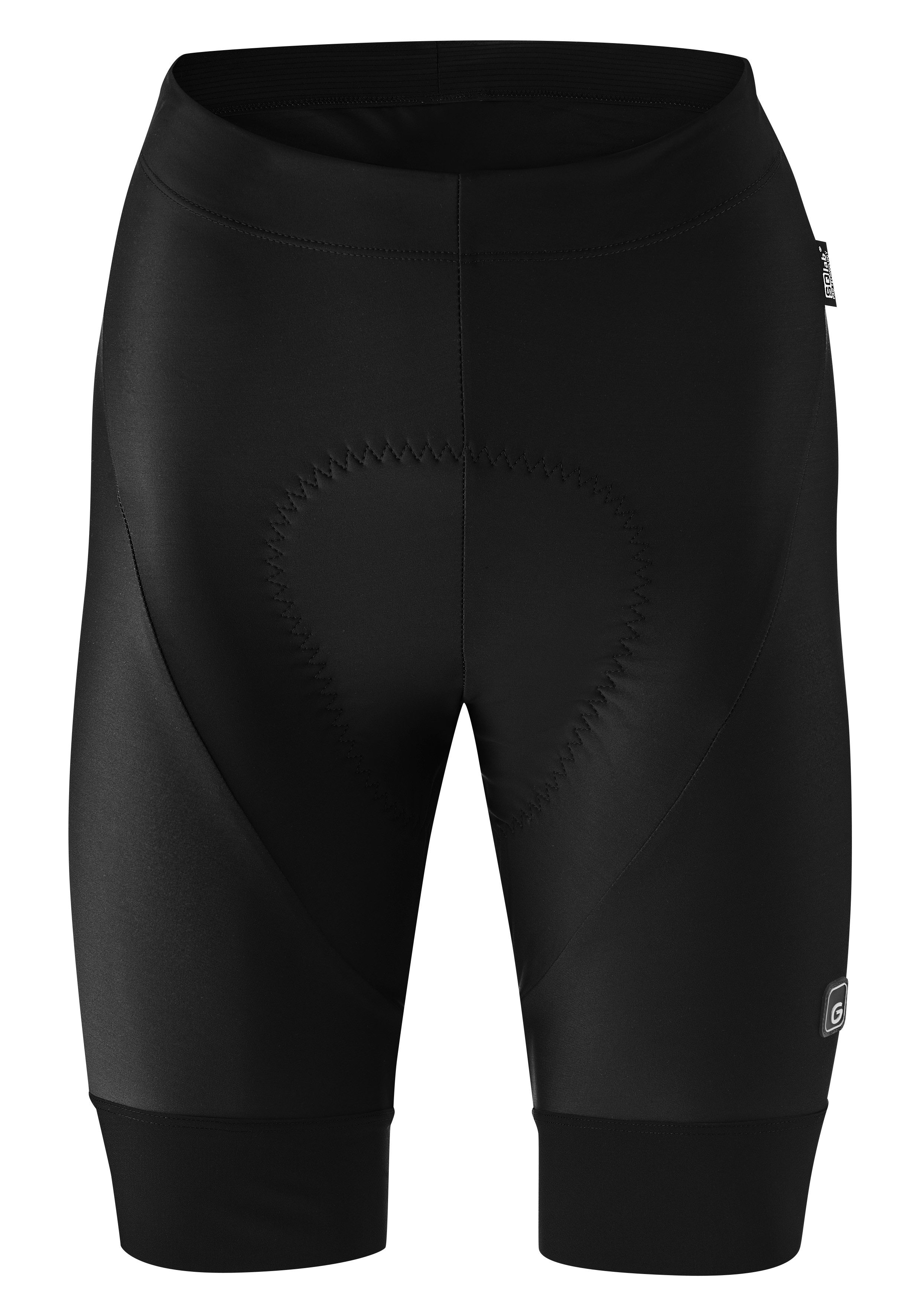 SQlab Sitzpolster mit straffen Radhose schwarz W GO besonders Fahrradhose dünnem, Gonso