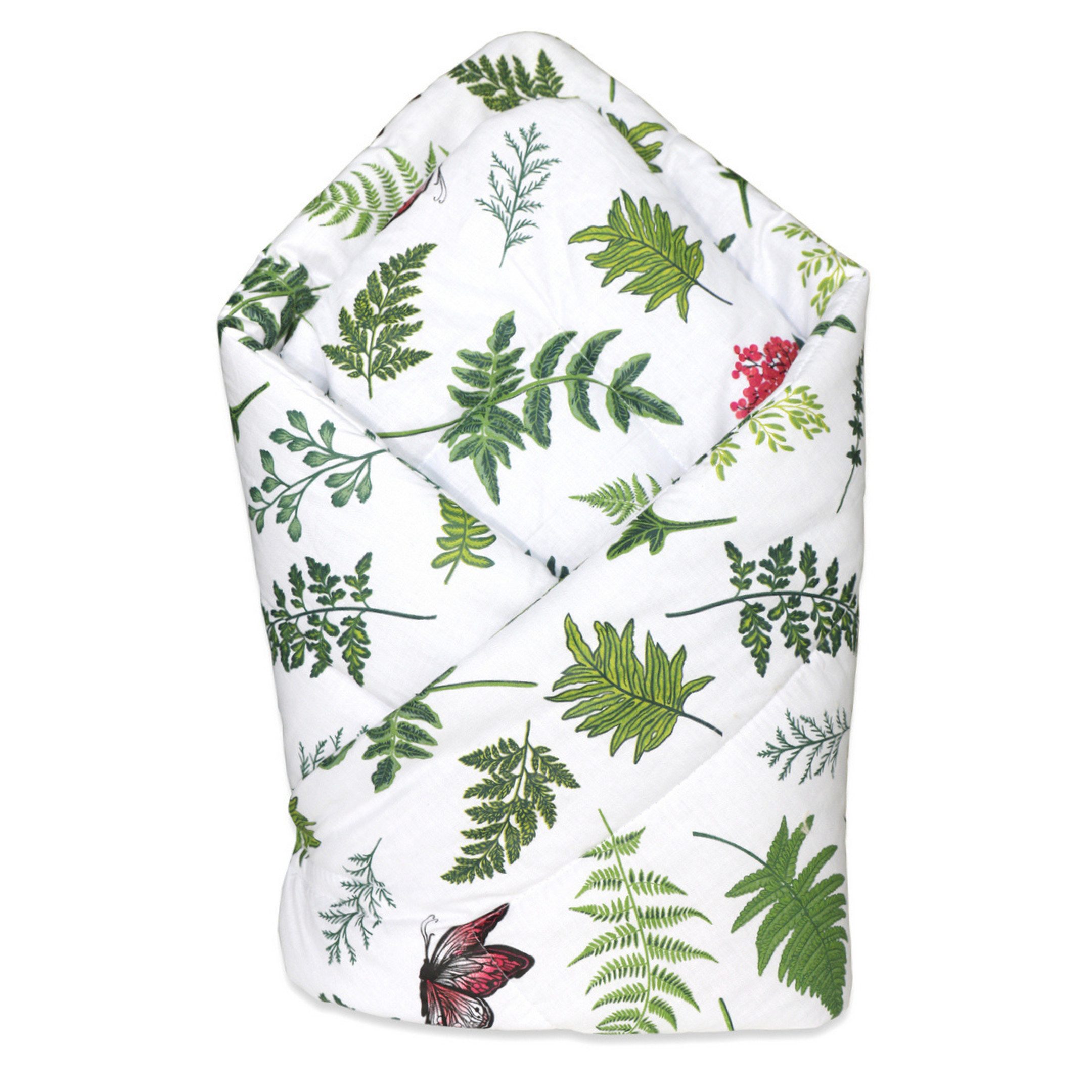Pucksack Puckdecke FARNE, Einschlagdecke Babydecke Schlafsackersatz