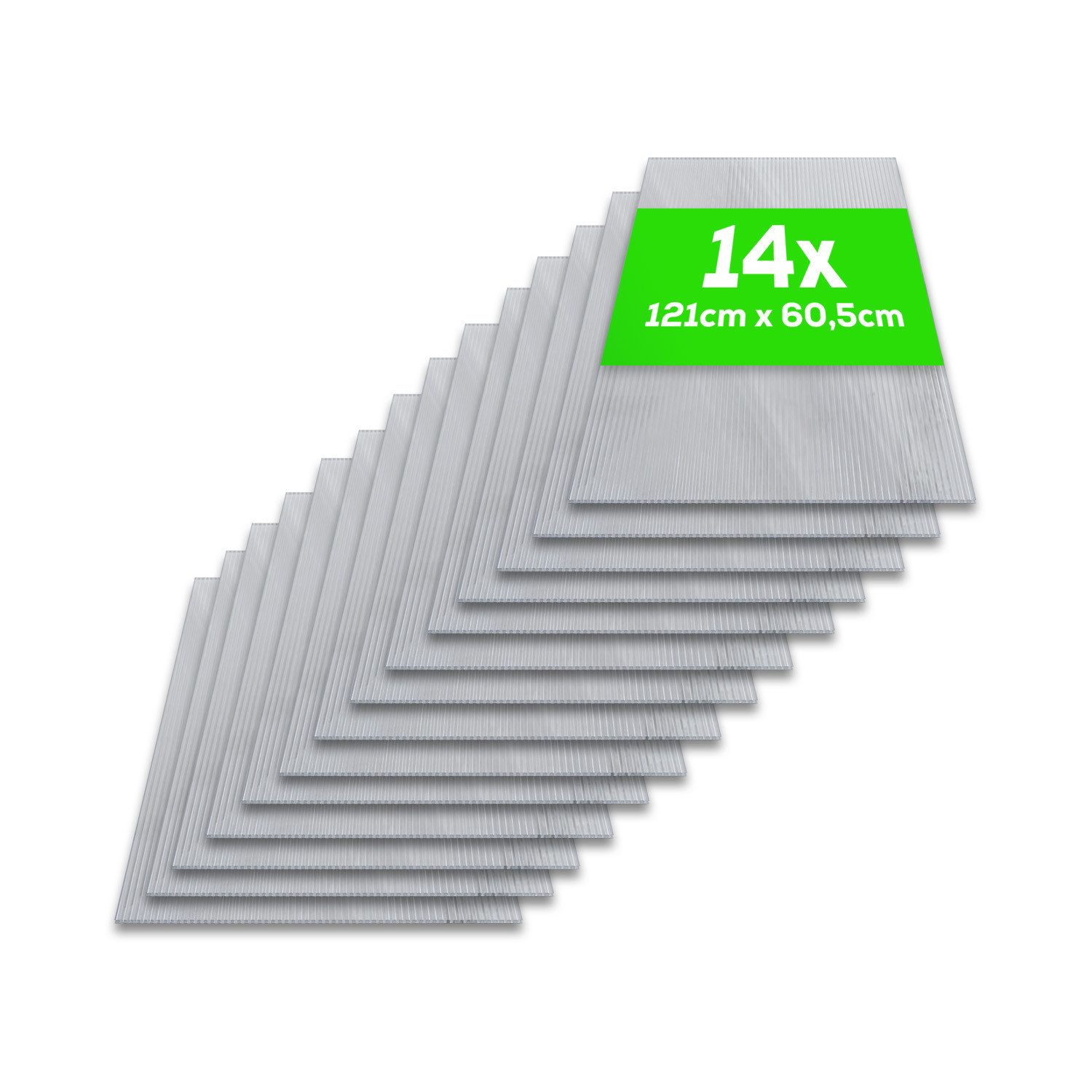 GARMIO Gewächshaus Hohlkammerstegplatte...