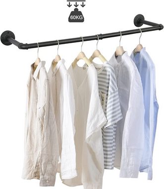 HYTIREBY Kleiderstange Kleiderstange, Retro-Metallkleiderstangen-hängende Schiene (1 St), für Die Wand Industrierohr Kleiderstange zur Wandmontage