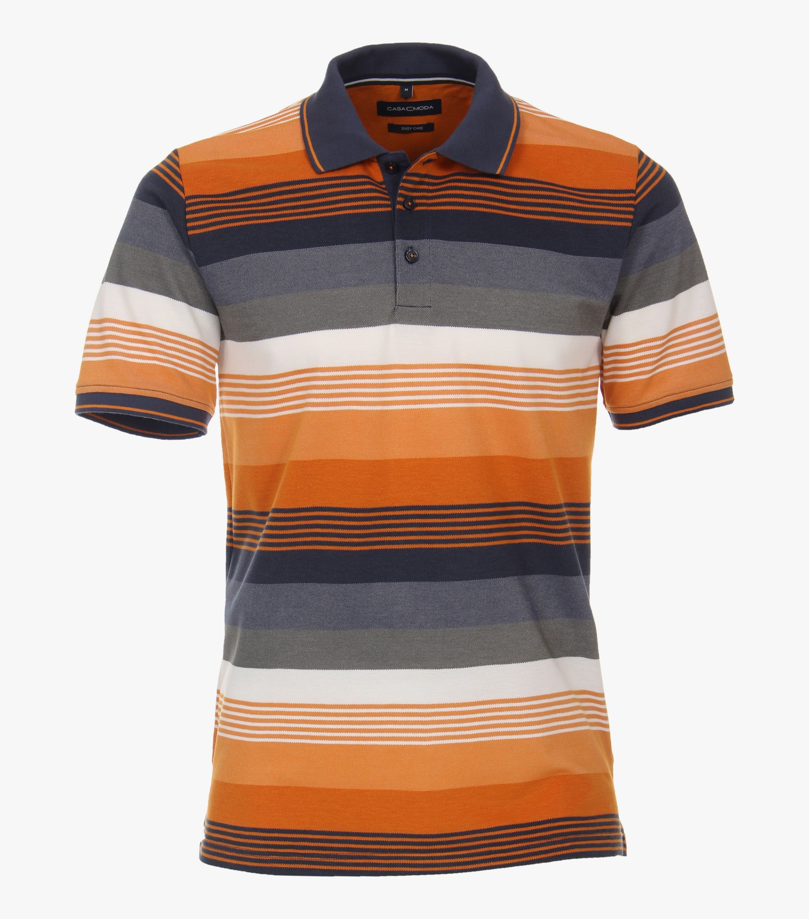 CASAMODA Poloshirt 923877400 Hochwertiger Baumwollmix mit Stretchanteil, Normale Passform Orange 477 | Poloshirts
