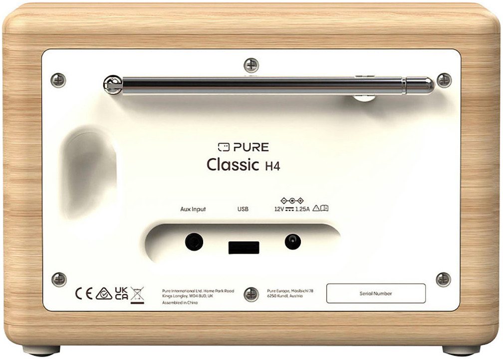 Pure Classic H4 Digitalradio (DAB) (Digitalradio (DAB), FM-Tuner, UKW mit RDS, 10 W)